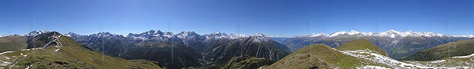 Panoramabild Eggerhorn, Binntal