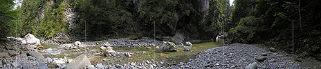 Panoramabild einer Schlucht in den Voralpen