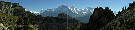 Panoramabild Eiger, Mönch und Jungfrau