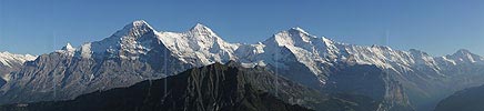Panoramic image Eiger, Monch and Jungfrau