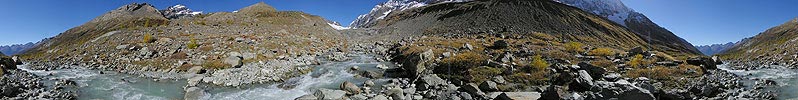 Panoramabild Berglandschaft hinter Fafleralp im Lötschental