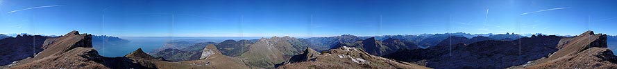 Panorama Rochers de Naye oberhalb Montreux mit Genfersee