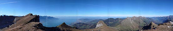 Panorama Rochers de Naye and Lake Geneva (Le Leman)