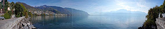 Panoramic Lake Geneva near Montreux