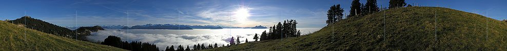 Panorama Nebelmeer von Rigi Staffelhöhe