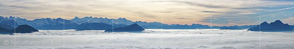 Panoramafoto Pilatus und Nebelmeer