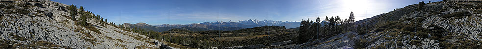 Panoramabild Karstlandschaft vor den Sieben Hengsten
