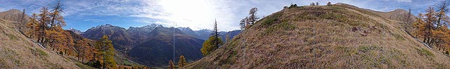 Panoramabild Herbstfarben im Binntal