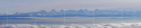 Panoramafoto Berner Alpen vom Weissenstein (Röti)