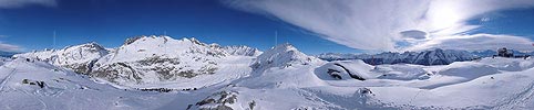 360° Panoramic image Moosfluh and Aletsch glacier (Aletscharena)