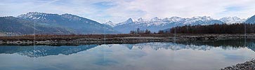 Panoramabild Flussdelta