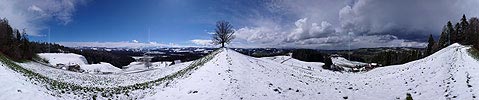 Panoramafoto Zwischenhoch nach Schneefall
