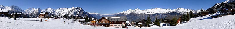 Panoramabild Skigebiet