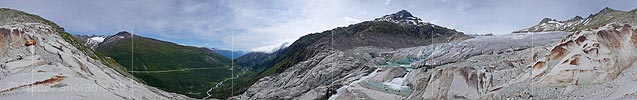 Panoramic photo Rhone Glacier (Date 6.2007)
