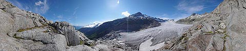 360° Panoramic image Rhone glacier