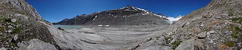 360° Panorama floodplain and glacial advance