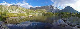 Panorama Abendstimmung an Bergsee