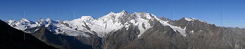 Gigapixel panoramic image Mischabel (Swiss Alps)