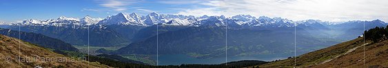 Grosspanorama Berner Alpen, Berner Voralpen und Thunersee