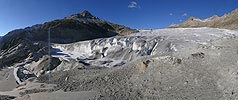 Panoramabild Gletschersee am Rhonegletscher