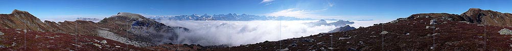 Panorama Nebelmeer Berner Voralpen