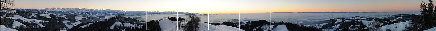 Panoramabild Sonnenuntergang