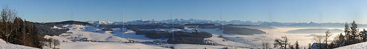 Panorama Wintertag im Emmental