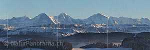 Panoramic photo Eiger, Mönch and Jungfrau