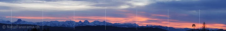 Panorama Abendstimmung vor Föhnende