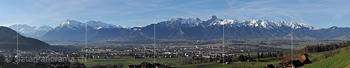 Panoramic image Niesen, Thun and Stockhornkette