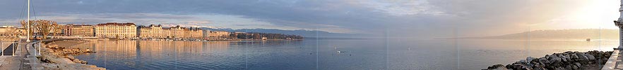 Panorama morning in Geneva