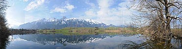 Large panoramic image mirror