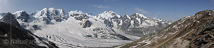 High-resolution panoramic image Bernina massif