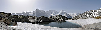 Panorama Forcla Surlej and Bernina
