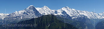 Large panoramic image Eiger, Monch and Jungfrau