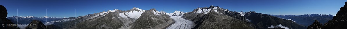 Panoramabild Berner Alpen vom Eggishorn