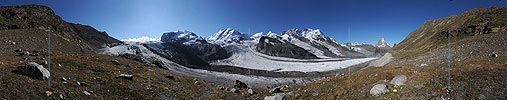 Panoramaic image Gorner glacier