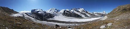 Panoramic image Glacial landscape