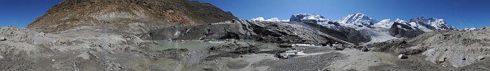 360° Panorama Gorner glacier (Swiss alps)