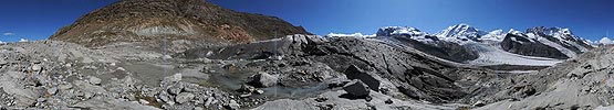 360° Panoramic photo Gorner glacier (Swiss alps)