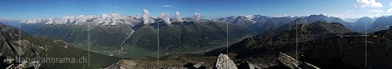 Grosspanoramabild Brudelhorn und Obergoms