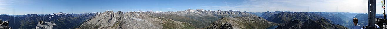 360° Summit panorama Pizzo Lucendro (Swiss Alps)