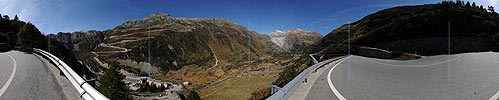 Big panorama picture mountain pass