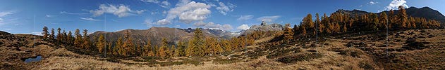 Large panorama picture autumn landscape