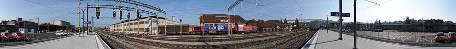 Swiss Federal Railways SBB panorama photo train station