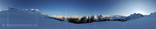 Panoramabild Morgen in Winterlandschaft