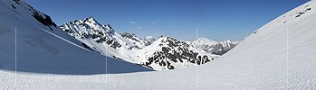 Grosspanoramabild Skitouren Walliser Alpen