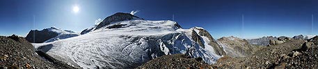 Big panorama of glaciers