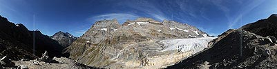 Big panorama picture of mountain world of the Bernese Alps