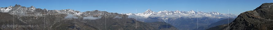 Grosspanoramabild Augstbordregion und Berner Alpen